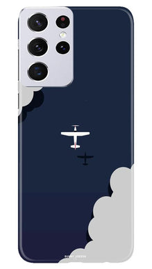 Clouds Plane Mobile Back Case for Samsung Galaxy S21 Ultra (Design - 196)
