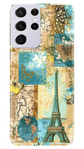 Travel Eiffel Tower Case for Samsung Galaxy S21 Ultra (Design No. 206)