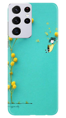 Flowers Girl Mobile Back Case for Samsung Galaxy S21 Ultra (Design - 216)