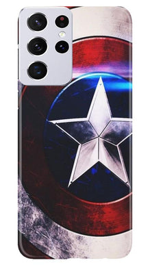 Captain America Shield Mobile Back Case for Samsung Galaxy S21 Ultra (Design - 250)