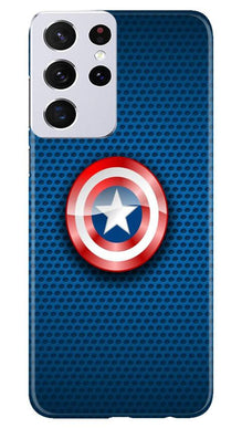 Captain America Shield Mobile Back Case for Samsung Galaxy S21 Ultra (Design - 253)