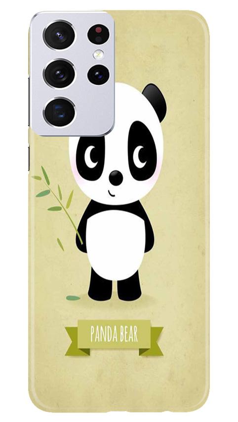 Panda Bear Mobile Back Case for Samsung Galaxy S21 Ultra (Design - 317)