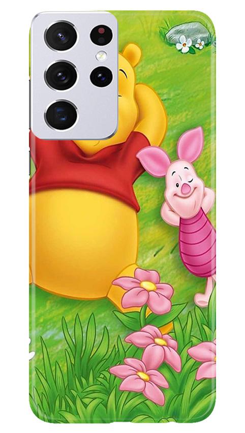 Winnie The Pooh Mobile Back Case for Samsung Galaxy S21 Ultra (Design - 348)