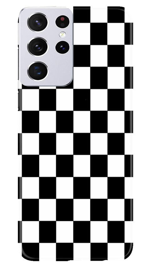 Black White Boxes Mobile Back Case for Samsung Galaxy S21 Ultra (Design - 372)