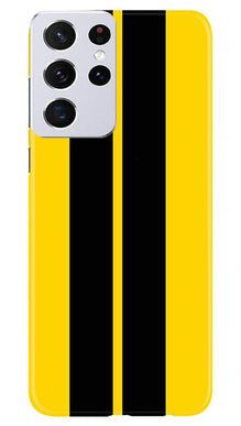 Black Yellow Pattern Mobile Back Case for Samsung Galaxy S21 Ultra (Design - 377)
