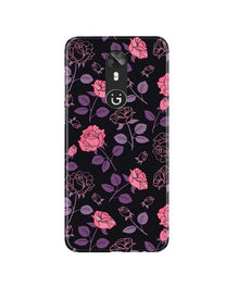 Rose Black Background Mobile Back Case for Gionee A1 (Design - 27)