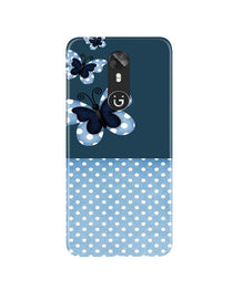 White dots Butterfly Mobile Back Case for Gionee A1 (Design - 31)