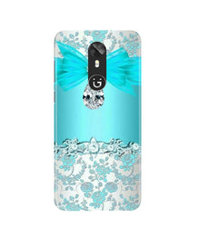 Shinny Blue Background Mobile Back Case for Gionee A1 (Design - 32)