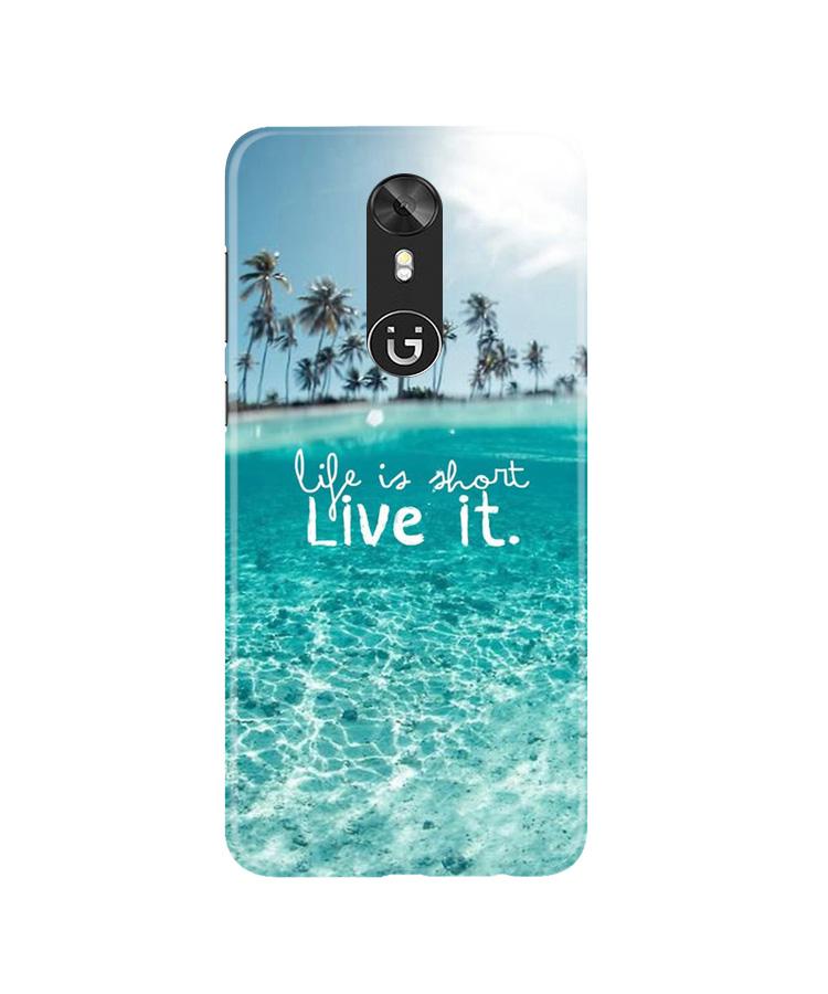Life is short live it Case for Gionee A1