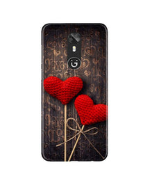 Red Hearts Mobile Back Case for Gionee A1 (Design - 80)