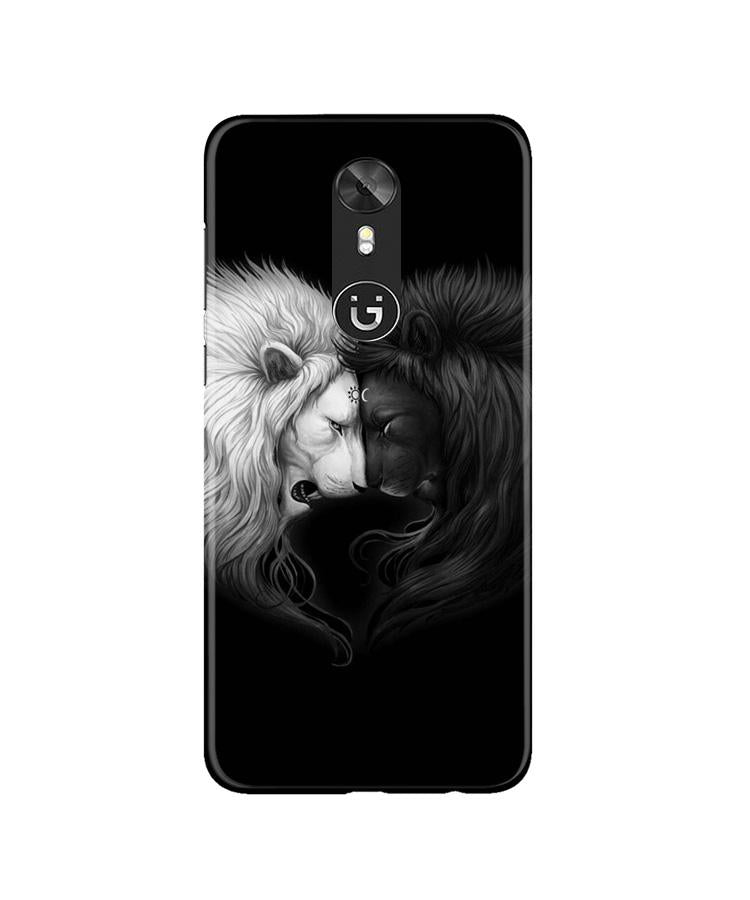 Dark White Lion Case for Gionee A1(Design - 140)
