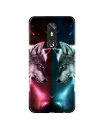 Wolf fight Mobile Back Case for Gionee A1 (Design - 221)