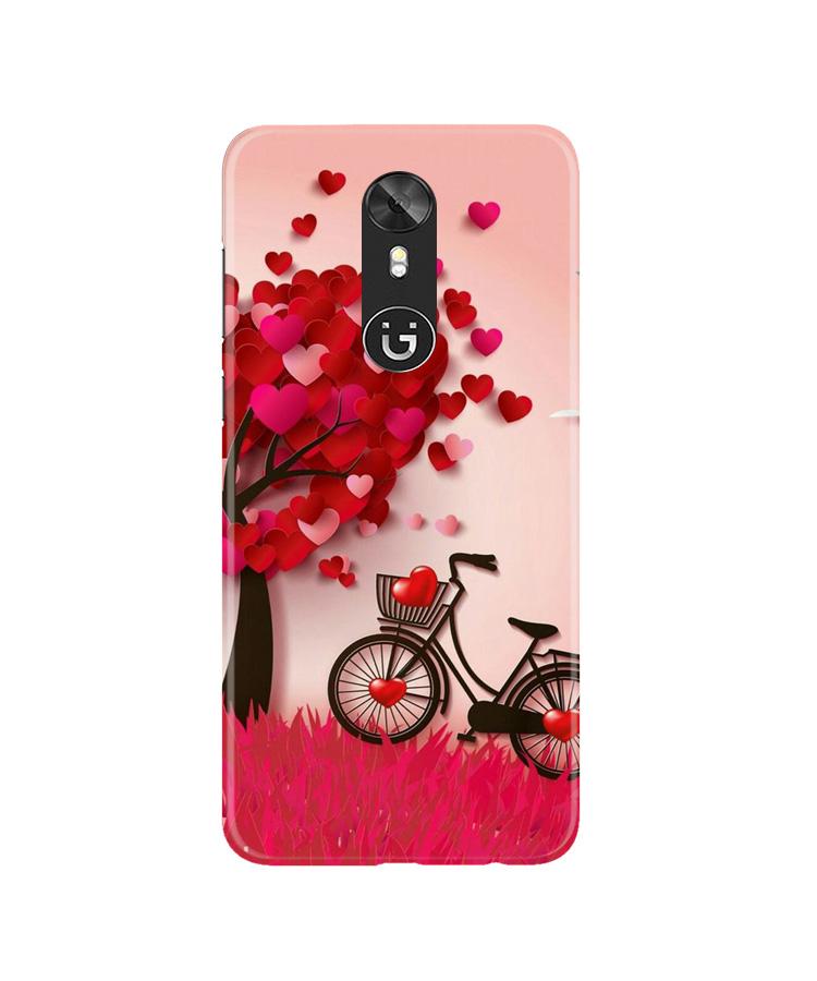 Red Heart Cycle Case for Gionee A1 (Design No. 222)
