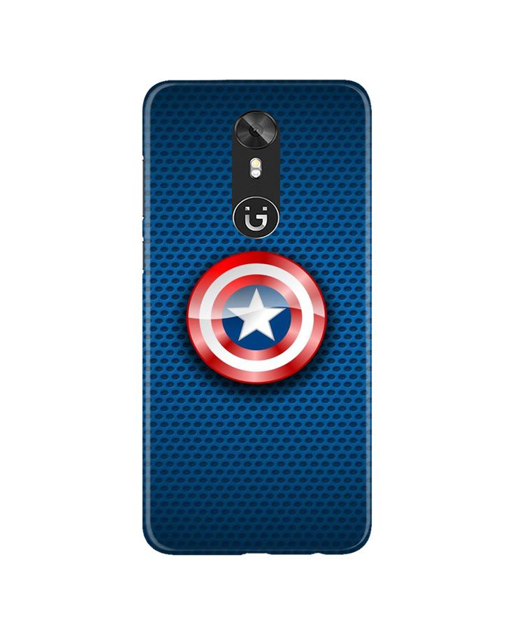 Captain America Shield Case for Gionee A1 (Design No. 253)