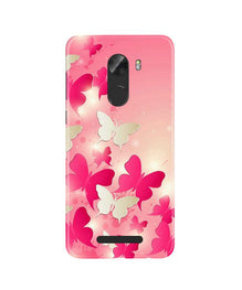 White Pick Butterflies Mobile Back Case for Gionee A1 Lite (Design - 28)