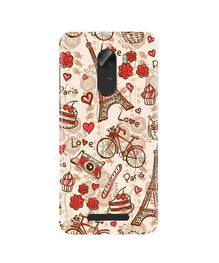 Love Paris Mobile Back Case for Gionee A1 Lite  (Design - 103)