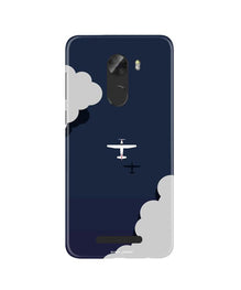 Clouds Plane Mobile Back Case for Gionee A1 Lite (Design - 196)