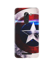 Captain America Shield Mobile Back Case for Gionee A1 Lite (Design - 250)