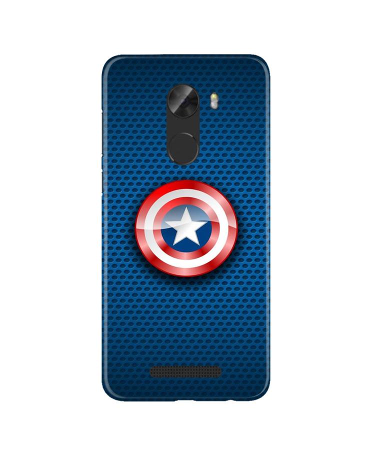 Captain America Shield Case for Gionee A1 Lite (Design No. 253)