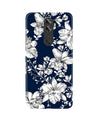 White flowers Blue Background Case for Gionee A1 Plus