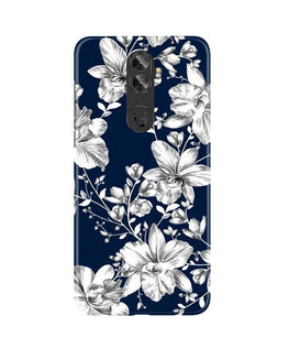 White flowers Blue Background Case for Gionee A1 Plus