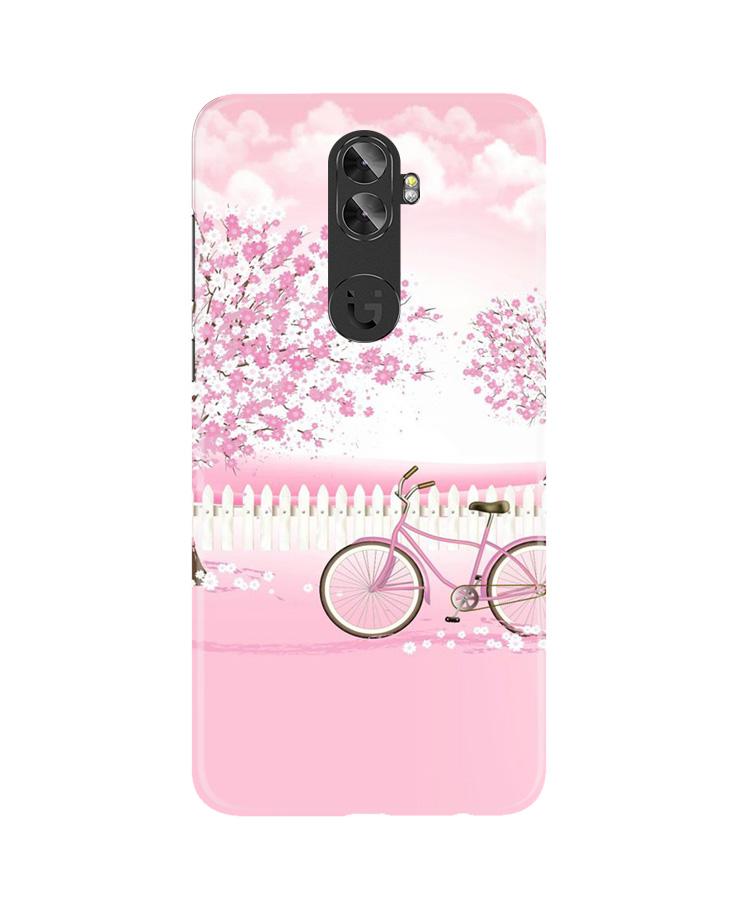 Pink Flowers Cycle Case for Gionee A1 Plus(Design - 102)
