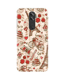 Love Paris Mobile Back Case for Gionee A1 Plus  (Design - 103)