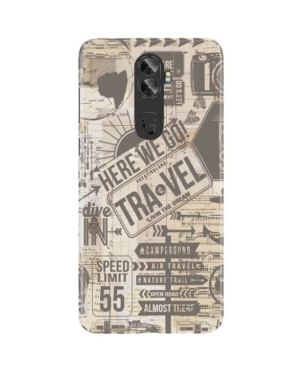 Travel Case for Gionee A1 Plus  (Design - 104)