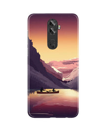 Mountains Boat Mobile Back Case for Gionee A1 Plus (Design - 181)
