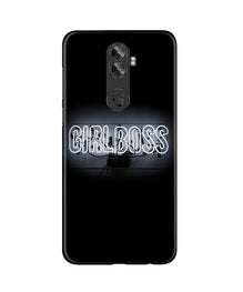 Girl Boss Black Mobile Back Case for Gionee A1 Plus (Design - 268)
