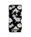 White flowers Black Background Case for Gionee F103 Pro