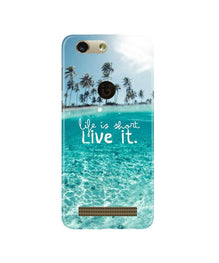 Life is short live it Mobile Back Case for Gionee F103 Pro (Design - 45)