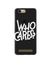 Who Cares Mobile Back Case for Gionee F103 Pro (Design - 94)