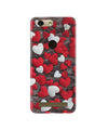 Red White Hearts Case for Gionee F103 Pro  (Design - 105)