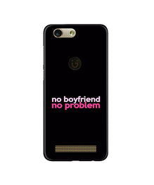 No Boyfriend No problem Mobile Back Case for Gionee F103 Pro  (Design - 138)
