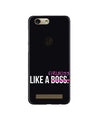 Like a Girl Boss Case for Gionee F103 Pro (Design No. 265)