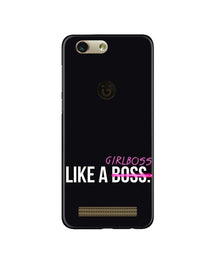 Like a Girl Boss Mobile Back Case for Gionee F103 Pro (Design - 265)