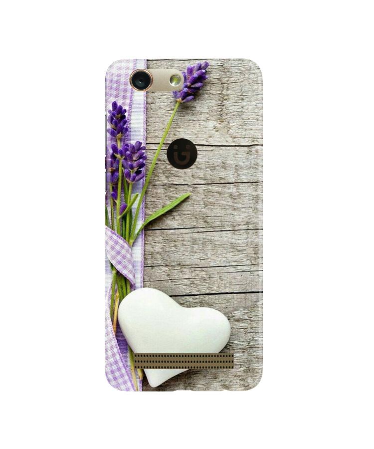 White Heart Case for Gionee F103 Pro (Design No. 298)