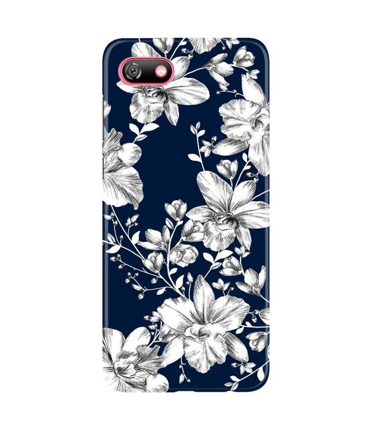 White flowers Blue Background Case for Gionee F205