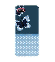 White dots Butterfly Mobile Back Case for Gionee F205 (Design - 31)