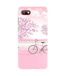 Pink Flowers Cycle Mobile Back Case for Gionee F205  (Design - 102)