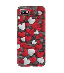Red White Hearts Mobile Back Case for Gionee F205  (Design - 105)