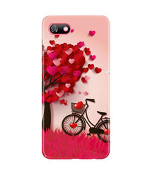 Red Heart Cycle Mobile Back Case for Gionee F205 (Design - 222)