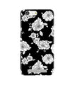 White flowers Black Background Case for Gionee M5