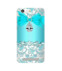 Shinny Blue Background Mobile Back Case for Gionee M5 (Design - 32)