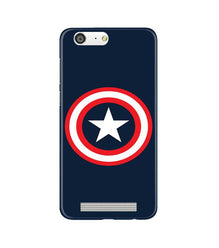 Captain America Mobile Back Case for Gionee M5 (Design - 42)