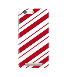 Red White Mobile Back Case for Gionee M5 (Design - 44)