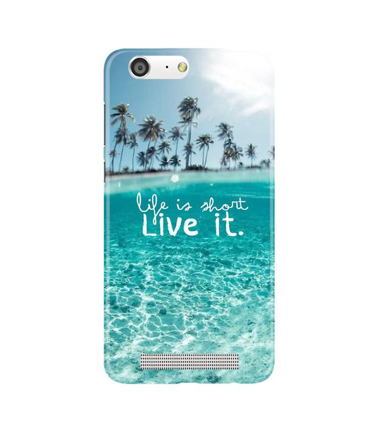 Life is short live it Case for Gionee M5