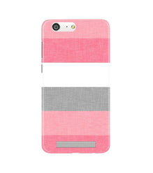 Pink white pattern Mobile Back Case for Gionee M5 (Design - 55)