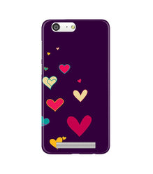 Purple Background Mobile Back Case for Gionee M5  (Design - 107)